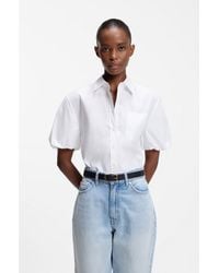 HUGO - Relaxed-Fit Blouse - Lyst