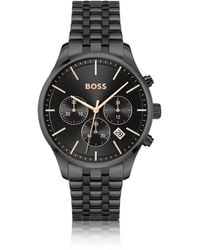 BOSS - Avery-Plated Chronograph Watch With Multi-Link Bracelet - Lyst
