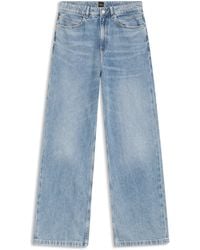 BOSS - Regular-Fit Jeans Met Wijde Pijpen Van Denim - Lyst