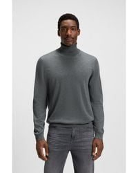 BOSS - Slim-fit Rollneck Sweater In Wool - Lyst