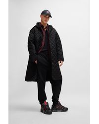 HUGO - Water-repellent Quilted Coat With Detachable Sleeves - Lyst