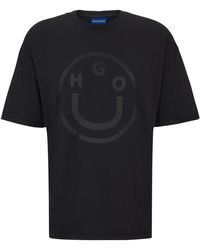 HUGO - Oversized T-Shirt aus Baumwolle mit Logo der neuen Saison - Lyst