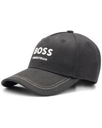 BOSS - Equestrian Five-Panel Cap With Logo Details - Lyst