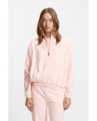 HUGO - Cotton-Blend Jacket With All-Over Logo Pattern - Lyst