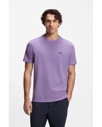 BOSS - Stretch-Cotton T-Shirt With Logo Detail - Lyst
