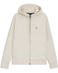 BOSS - Relaxed-Fit Hoodie Van Een Katoenmix Met Double B-Monogram - Lyst