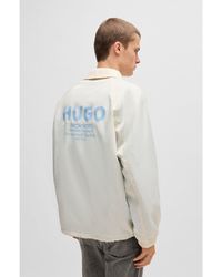 HUGO - Regular-Fit Water-Repellent Coach Jacket With Logo Prints - Lyst