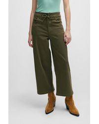 BOSS - Relaxed-fit Trousers In A Cotton Blend - Lyst
