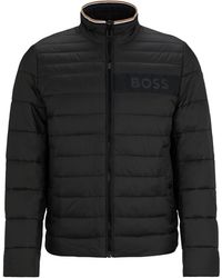 BOSS - Wasserabweisende Jacke mit 3D-Logo-Tape - Lyst