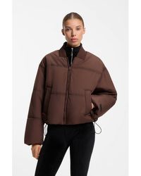 HUGO - Oversized-Fit Padded Jacket With Seam Details - Lyst