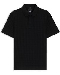 BOSS - Polo Porsche X En Coton Mercerisé À Motif Pied-De-Poule En Jacquard - Lyst