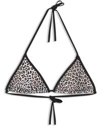 HUGO - Triangle Bikini Top With Stacked Logos - Lyst