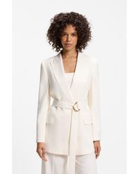 HUGO - Relaxed-Fit Blazer With D-Ring Belt - Lyst