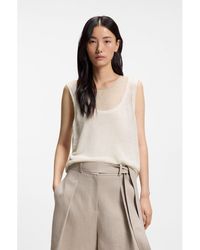 BOSS - Sleeveless Top - Lyst