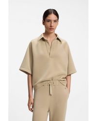 BOSS - Loose-Fit Polo Sweatshirt - Lyst