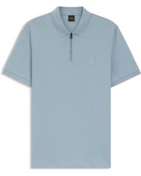 BOSS - Slim-Fit Poloshirt Aus Stretch-Baumwolle Mit Logo-Aufnäher - Lyst