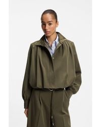 BOSS - Relaxed-Fit Blazer With Balloon Hem - Lyst