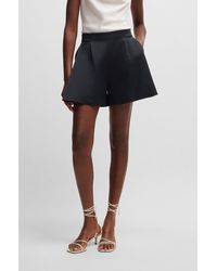BOSS - Relaxed-Fit Shorts With Front Pleats - Lyst