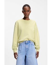HUGO - Cotton-Terry Sweatshirt With Embroidered Logo - Lyst