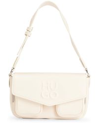 HUGO - Sac À Bandoulière En Similicuir Avec Logo Revisité En Creux - Lyst