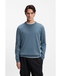 HUGO - Cotton Sweater With Logo Detail - Lyst