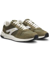 HUGO - Suede-Trim Trainers With Logo Details - Lyst