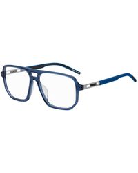 HUGO - Acetate Optical Frames With Cut-Out Logo - Lyst