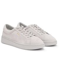 HUGO - Suede Trainers With-Tone Foil Logo - Lyst