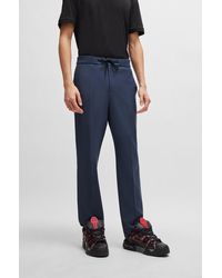 HUGO - Extra-slim-fit Trousers In Mohair-look Material - Lyst