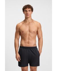 BOSS - Swim Shorts With Stripe And Logo - Lyst