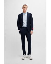 HUGO - Slim-fit Suit In A Performance-stretch Wool Blend - Lyst