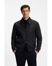 BOSS - Slim-Fit Zip-Up Jacket - Lyst