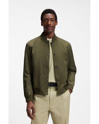 BOSS - Water-Repellent Jacket With Monogram-Pattern Sleeves - Lyst