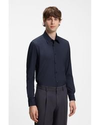 BOSS - Performance Regular-Fit Shirt With Micro Pattern - Lyst