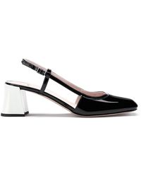 BOSS by HUGO BOSS Slingback Court Shoes In Patent Italian Leather - Black