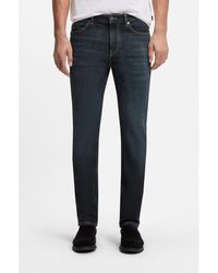 BOSS - Slim-Fit Jeans With Contrast Stitching - Lyst