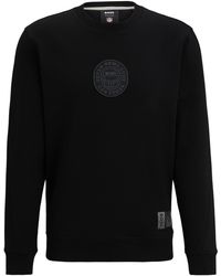 BOSS - X Nfl-sweatshirt Van Een Katoenmix Met Metallic Print - Lyst