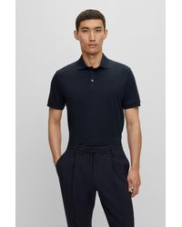 BOSS - Regular-fit Polo Shirt In Mercerized Italian Cotton - Lyst