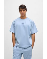 BOSS - Relaxed-fit T-shirt With Double-monogram Badge - Lyst