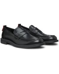 HUGO - Leren Loafers Met Uitsparing - Lyst