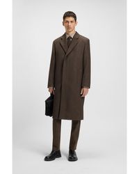 HUGO - Regular-Fit Coat With Concealed Closure - Lyst