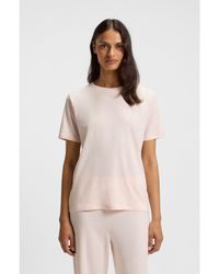 BOSS - Stretch-Cotton Pyjama T-Shirt With Logo Print - Lyst