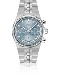 BOSS - Candor-Dial Chronograph Watch With Fluted Bezel - Lyst
