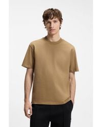 HUGO - Relaxed-Fit T-Shirt With Central Logo Detail - Lyst