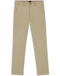 BOSS - Chino Slim en satin de coton stretch - Lyst