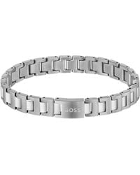 BOSS - Tone Link Cuff With Logo Closure - Lyst