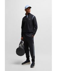 BOSS - Stretch-Cotton Regular-Fit Tracksuit Set With Stripe Inserts - Lyst