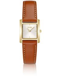 BOSS - Lucy Scala Leather-Strap Watch With Square Case - Lyst