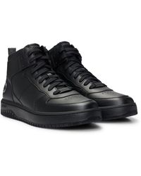 HUGO - High-top Trainers With Bubble Branding - Lyst