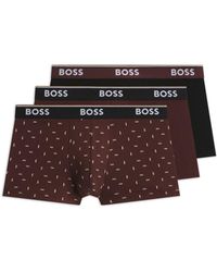 BOSS - Three-Pack Of Logo-Detail Trunks - Lyst